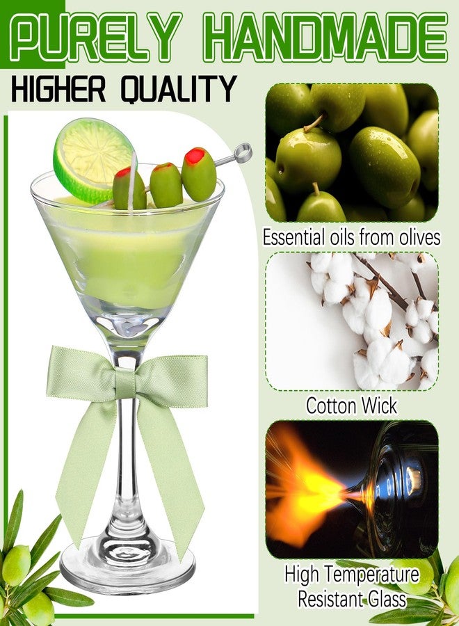 Conelist Dirty Martini Cocktail Candle Gifts for Women Men Funny Scented Candle with Bow, Unique Cocktail Candles Gift for a Tini Bit Older Martini Party Bachelorette Birthday Bridal Shower - Image 3